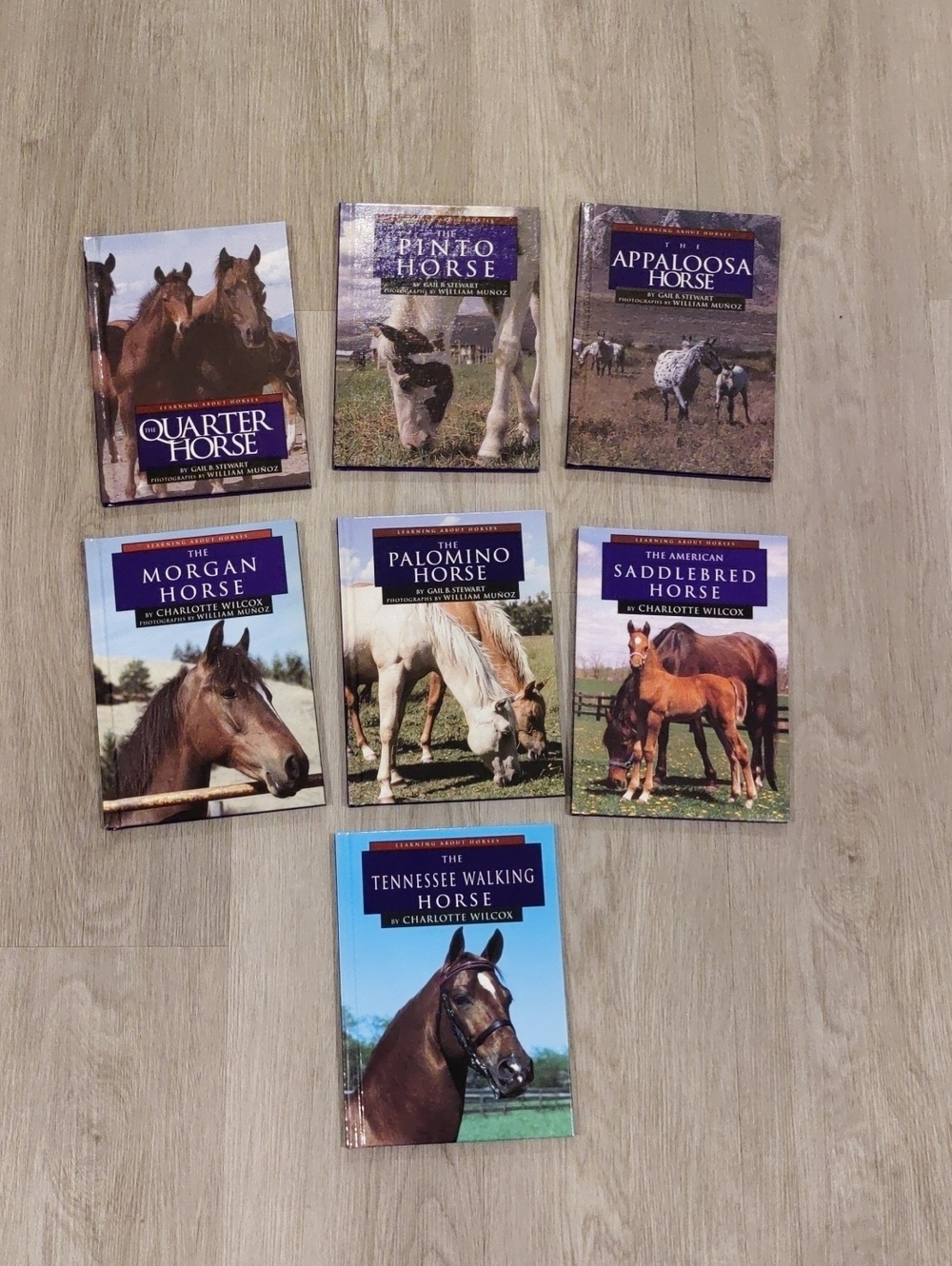 Lot Of 7 hardcover Horse Breed Books Educational Retro Y2K Cottagecore Vintage
